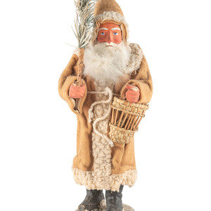 Appraisal: A German Papier-M ch Santa Claus Candy Container Early th