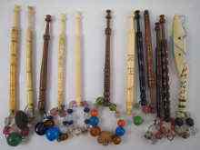 Appraisal: About twelve bone and wood lace bobbins some named and