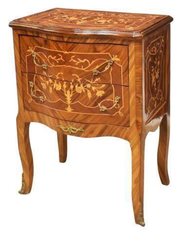 Appraisal: French Louis XV style mahogany bedside cabinet th c matched