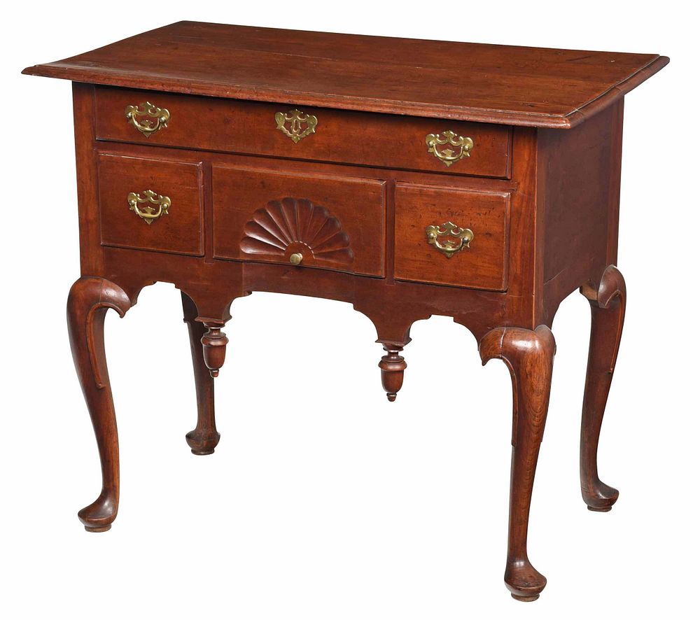 Appraisal: Connecticut Queen Anne Carved Cherry Dressing Table Newtown or Woodbury