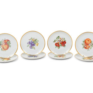 Appraisal: A Set of Eight Hutschenreuther Porcelain Dessert Plates th Century