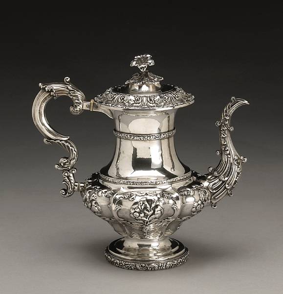 Appraisal: A Swedish silver coffee potFredrik amp Wilhelm Zethelius Stockholm Height