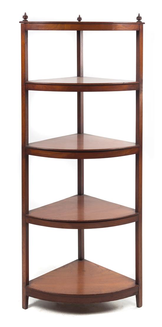 Appraisal: Sale Lot A Regency Mahogany Corner Etagere first half th