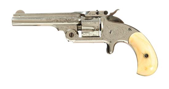 Appraisal: ENGRAVED SMITH AND WESSON MODEL NO REVOLVER caliber five-shot fluted