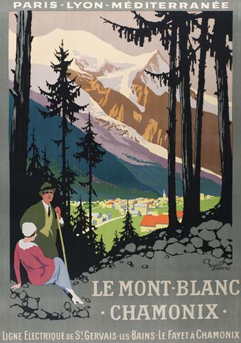 Appraisal: ROGER BRODERS - LE MONT-BLANC CHAMONIX Circa x inches F