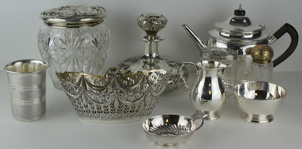 Appraisal: SILVER Assorted American Continental Silver Includes English Tiffany Co sterling