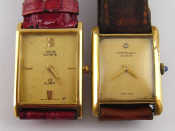 Appraisal: A yellow metal tests ct gold gent's wrist watch by