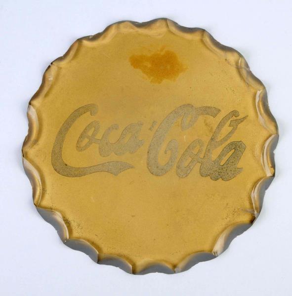 Appraisal: Unusual Coca - Cola Reverse On Glass Sign Exact age