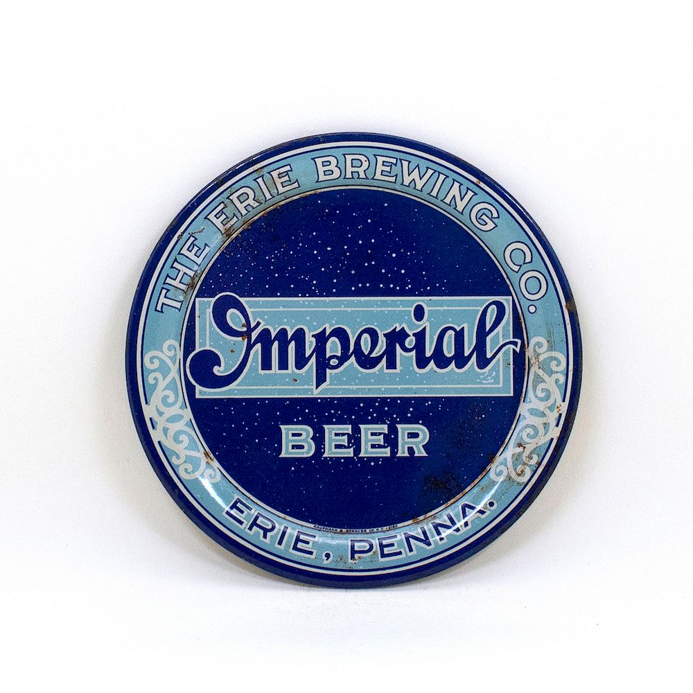 Appraisal: Erie Brewing Imperial Beer Tip Tray Reference n a Brewery