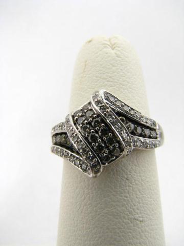 Appraisal: Lady's Brown White Diamond Ribbon Fashion Ring