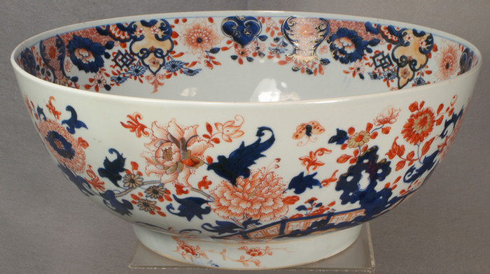 Appraisal: Chinese export porcelain Chinese Imari monumental punch bowl D x