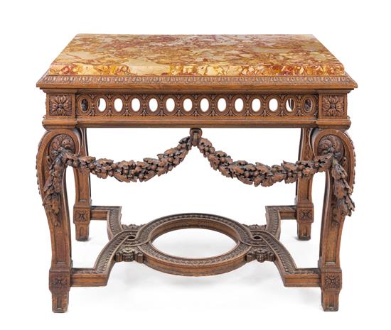 Appraisal: Sale Lot A Louis XIV Style Carved Oak Table th