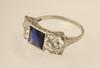 Appraisal: LADY'S RING - Circa - platinum Edwardian setting centered with