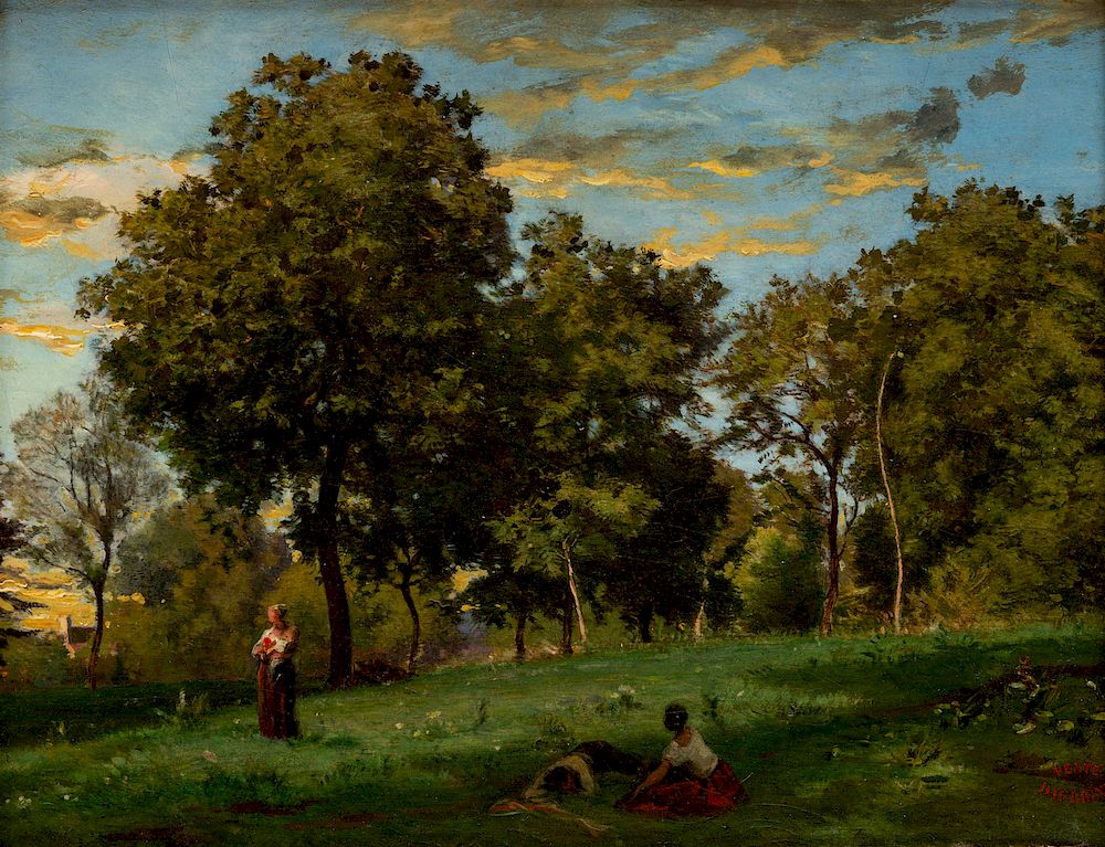 Appraisal: CHARLES-FRANCOIS DAUBIGNY FRENCH - CHARLES-FRANCOIS DAUBIGNY FRENCH - Spring Landscape