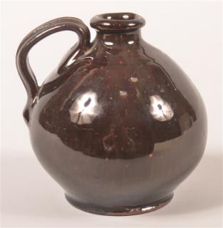 Appraisal: PA th Century Redware Manganese Glazed Small Jug Pennsylvania th