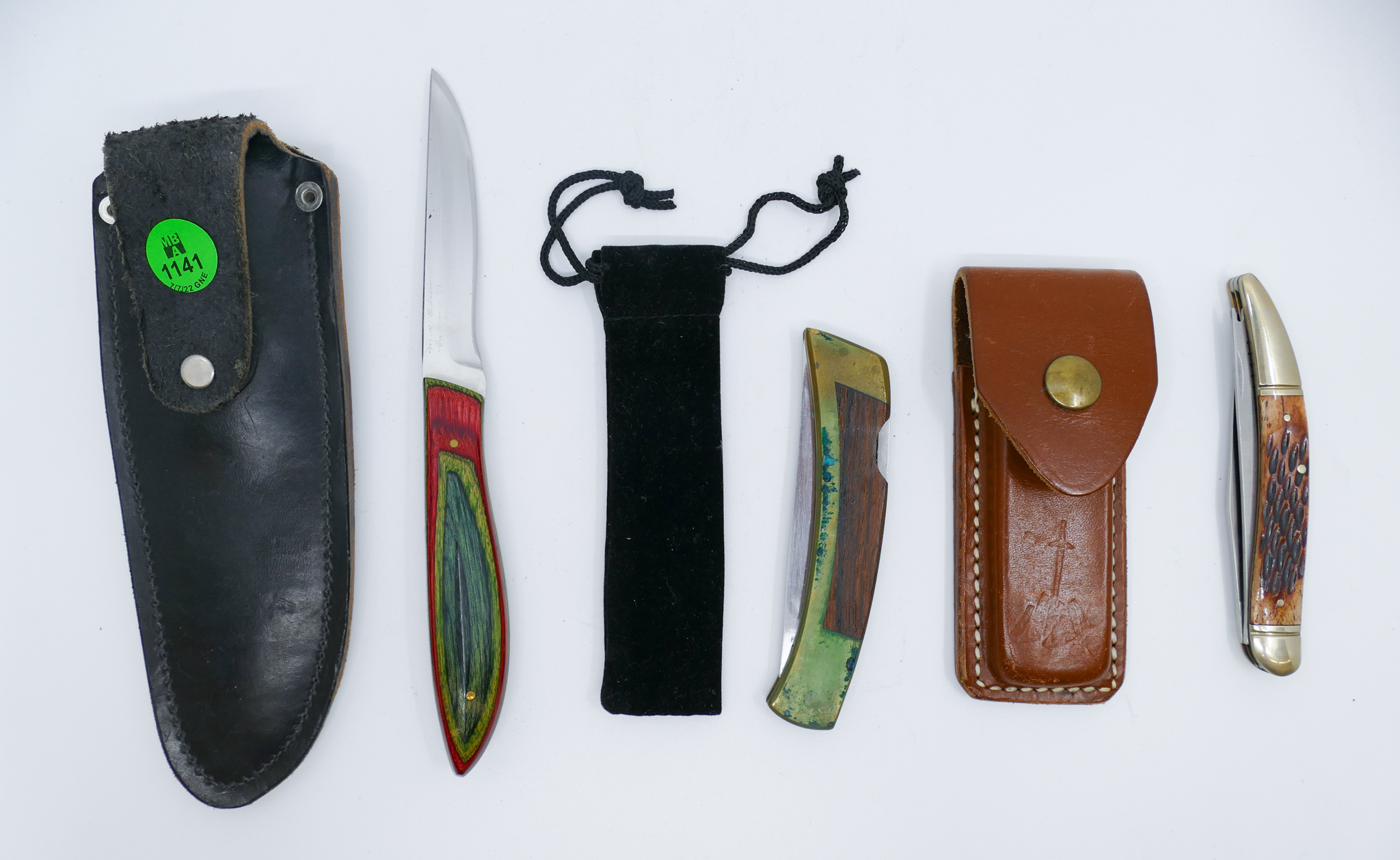 Appraisal: pc Hand Made Sheath Knife etc