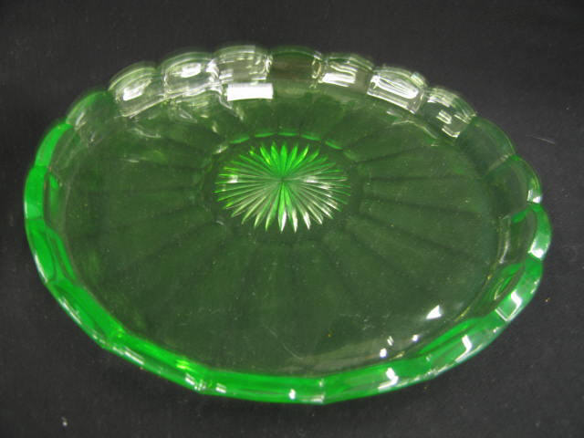 Appraisal: Green Depression Glass Tray