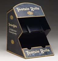 Appraisal: TOOTSIE ROLL TIN STORE DISPLAY Two-tiered store countertop display with