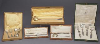 Appraisal: Five Cased Sets of French Cutlery late th c c