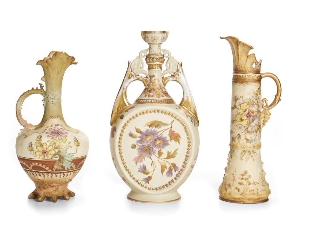 Appraisal: Three Art Nouveau vases Late th early th Century Two