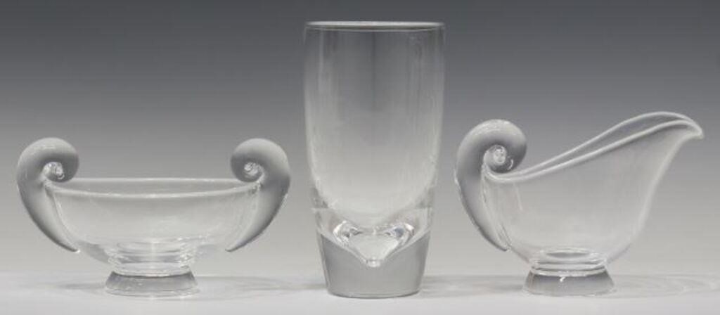 Appraisal: lot of Steuben colorless art glass mid th c including