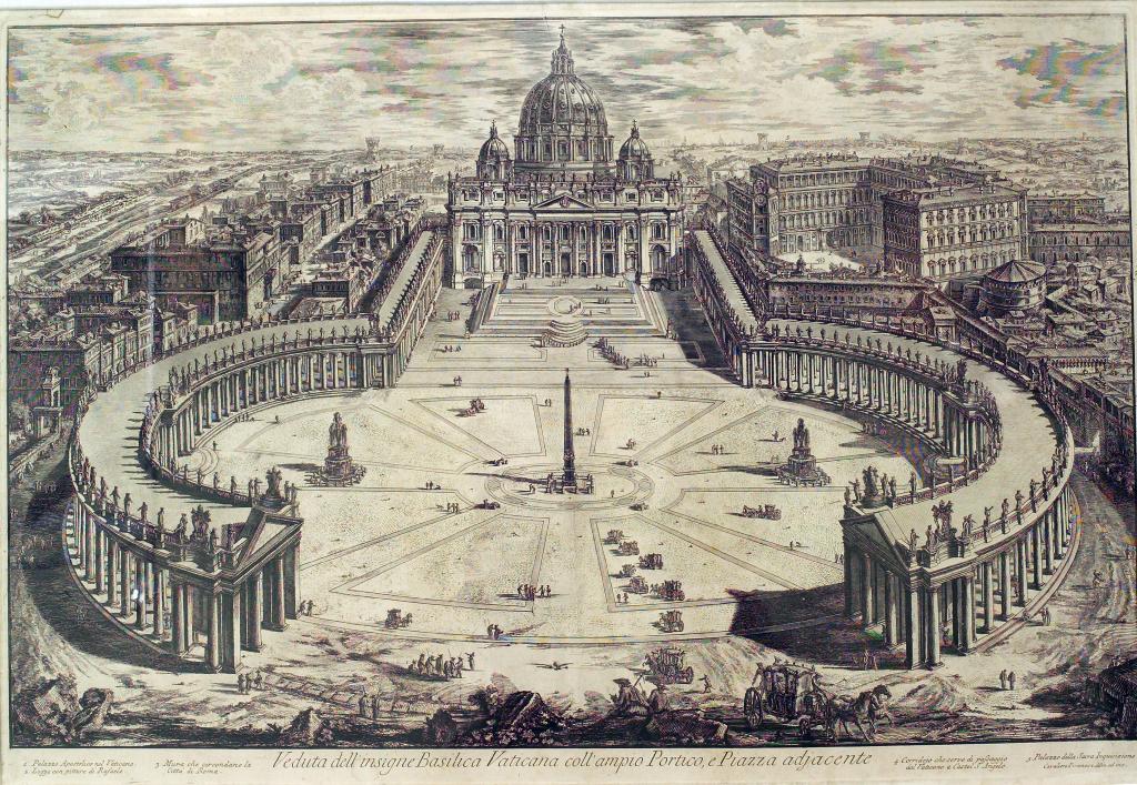 Appraisal: GIOVANNI BATTISTA PIRANESI VEDUTA DELL INSIGNE BASILICA VATICANA etching framed