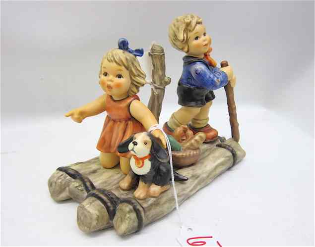 Appraisal: GERMAN HUMMEL PORCELAIN FIGURAL GROUP ''Summer Adventure '' HUM TM-