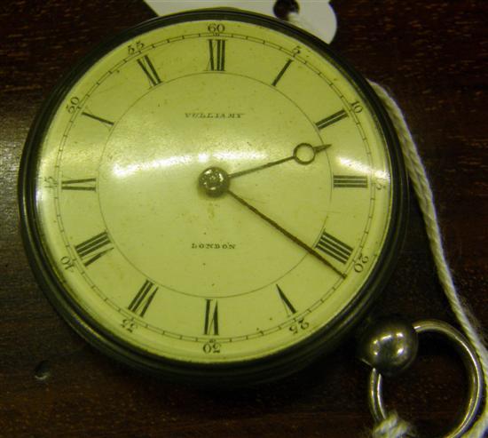 Appraisal: A GENTLEMAN'S POCKET WATCH with a white enamel dial and