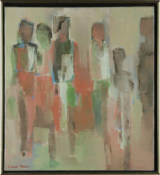 Appraisal: Irene Moss NY th c Figures acrylic on canvas signed