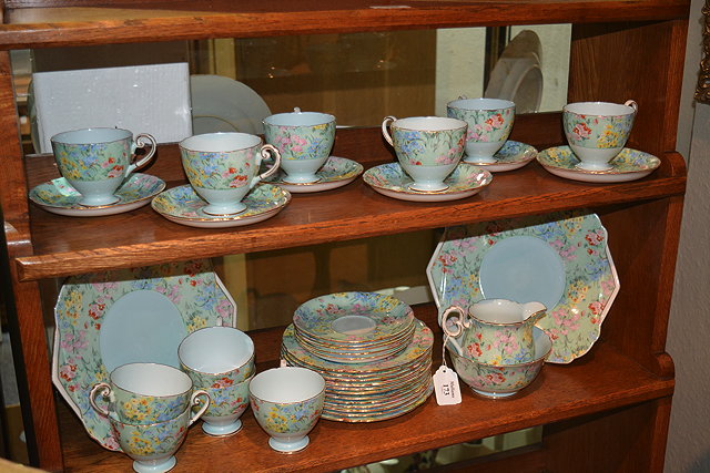 Appraisal: Shelley Melody tea settwelve cups and saucers a sugar bowl