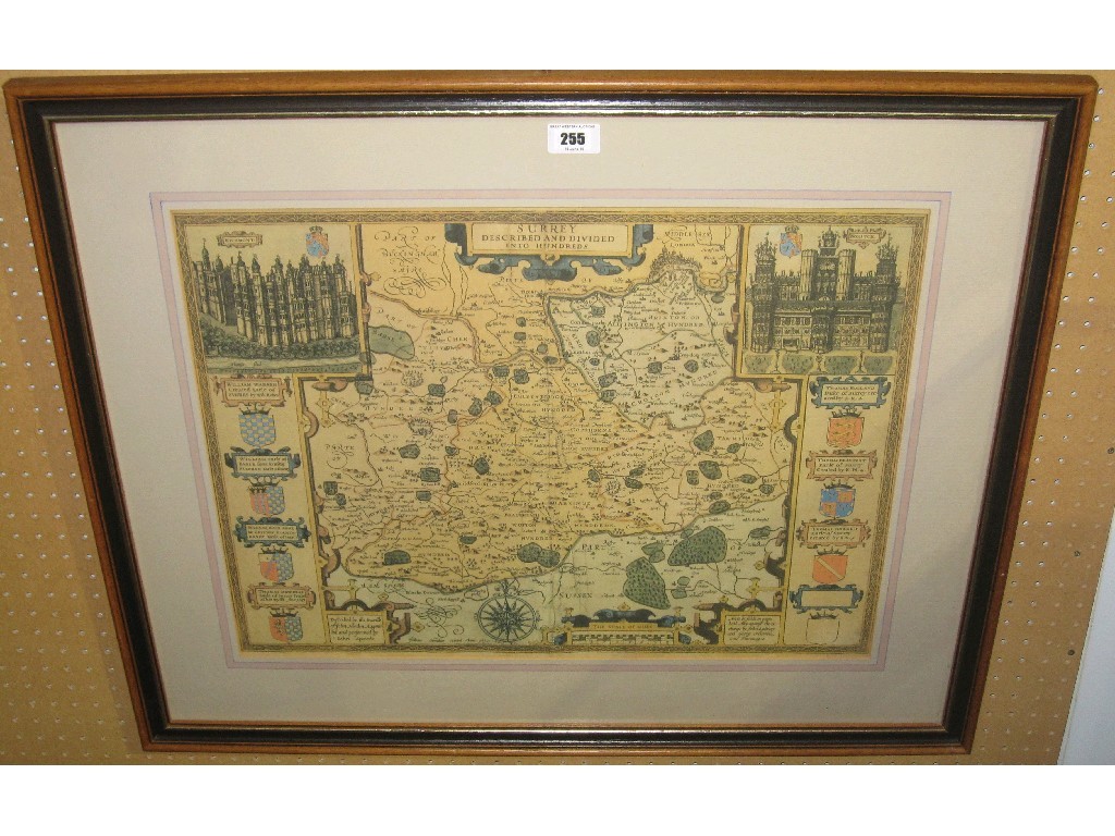 Appraisal: Framed map of Surrey