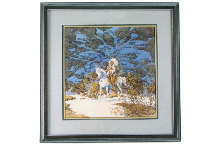 Appraisal: BEV DOOLITTLE California th century Color lithograph titled Brave Heart