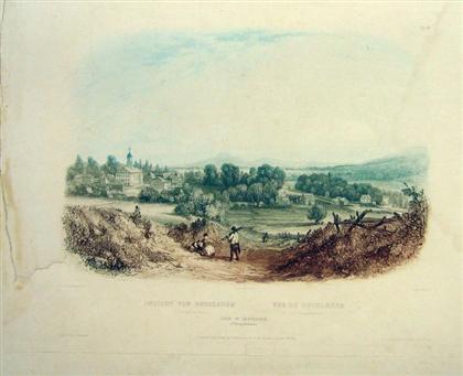 Appraisal: pieces Aquatint Etchings Bodmer Karl Pennsylvania Views Ansicht von Mauch-Chunk