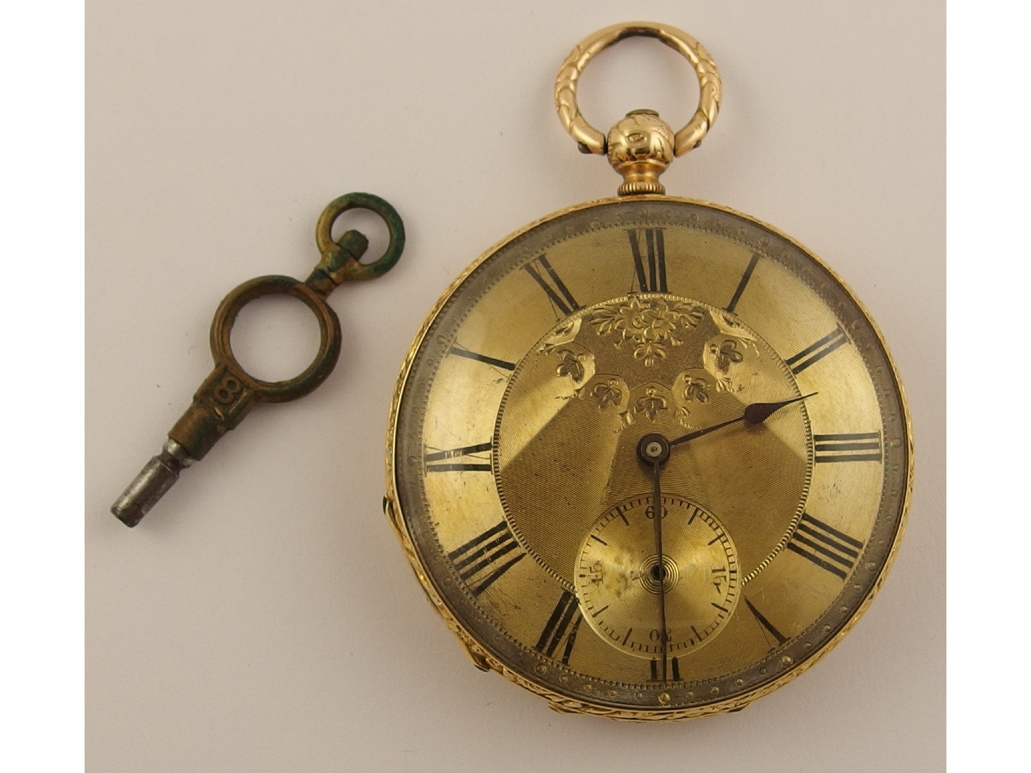 Appraisal: An open face ct pocket watch diameter approx mm weight