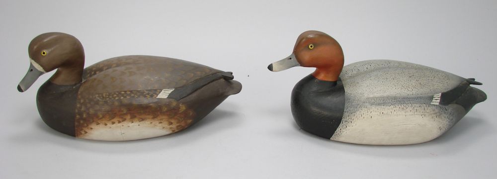 Appraisal: PAIR OF REDHEAD DECOYS Circa sFrom the Eastern Shore of