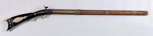 Appraisal: Pennsylvania over and under percussion swivel breech rifle ca with