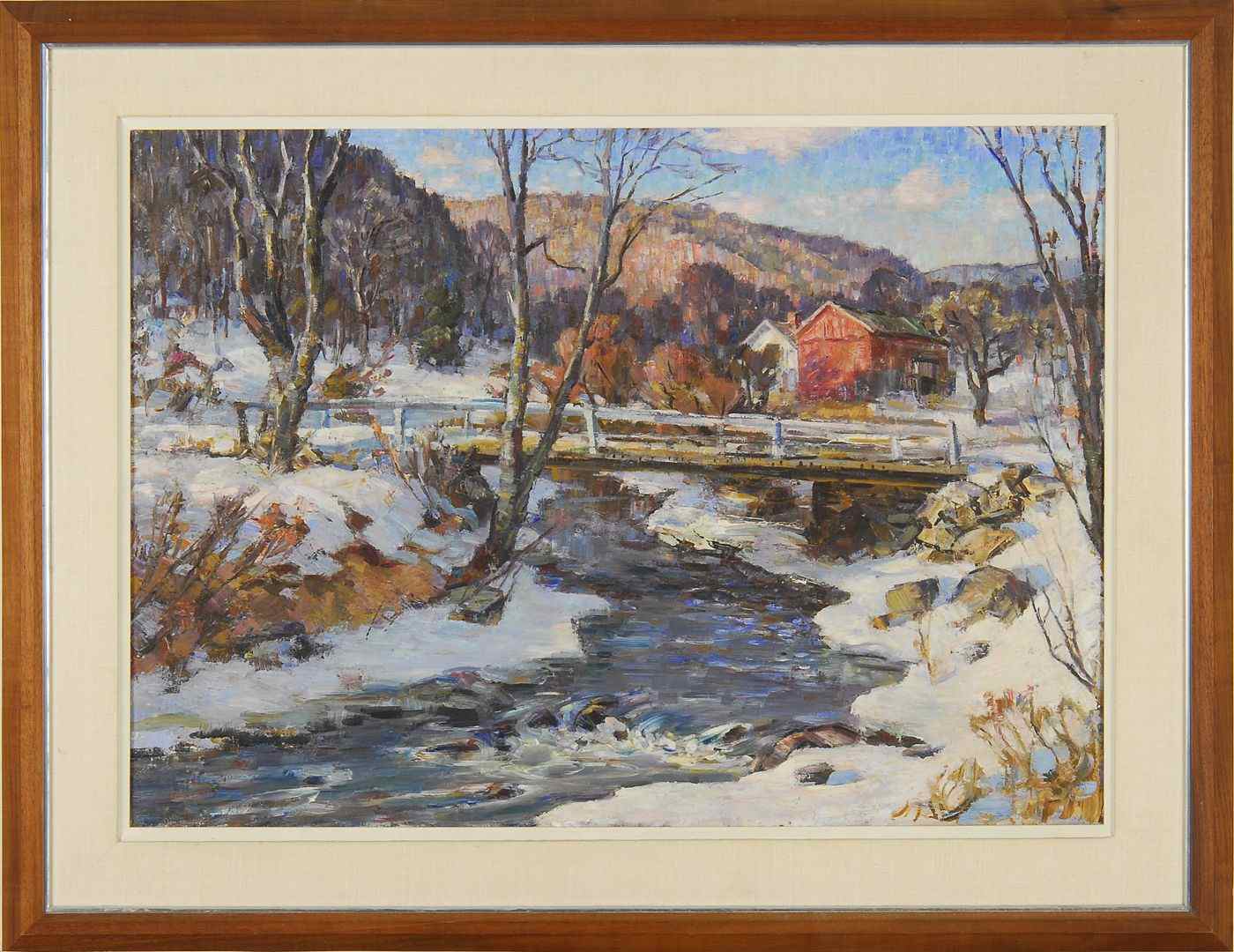 Appraisal: FREDERICK LESTER SEXTONAmerican - New England winter landscape Unsigned Inscribed