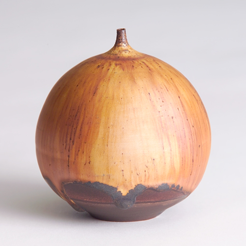 Appraisal: CABAT Feelie spherical vessel covered in a brown crystalline vellum