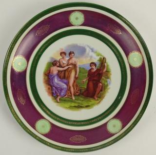 Appraisal: Antique Royal Vienna Porcelain Plate With Classical Transferred Motif by