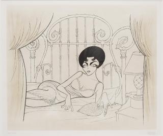 Appraisal: Al Hirschfeld American Al Hirschfeld artist's proof caricature of Elizabeth