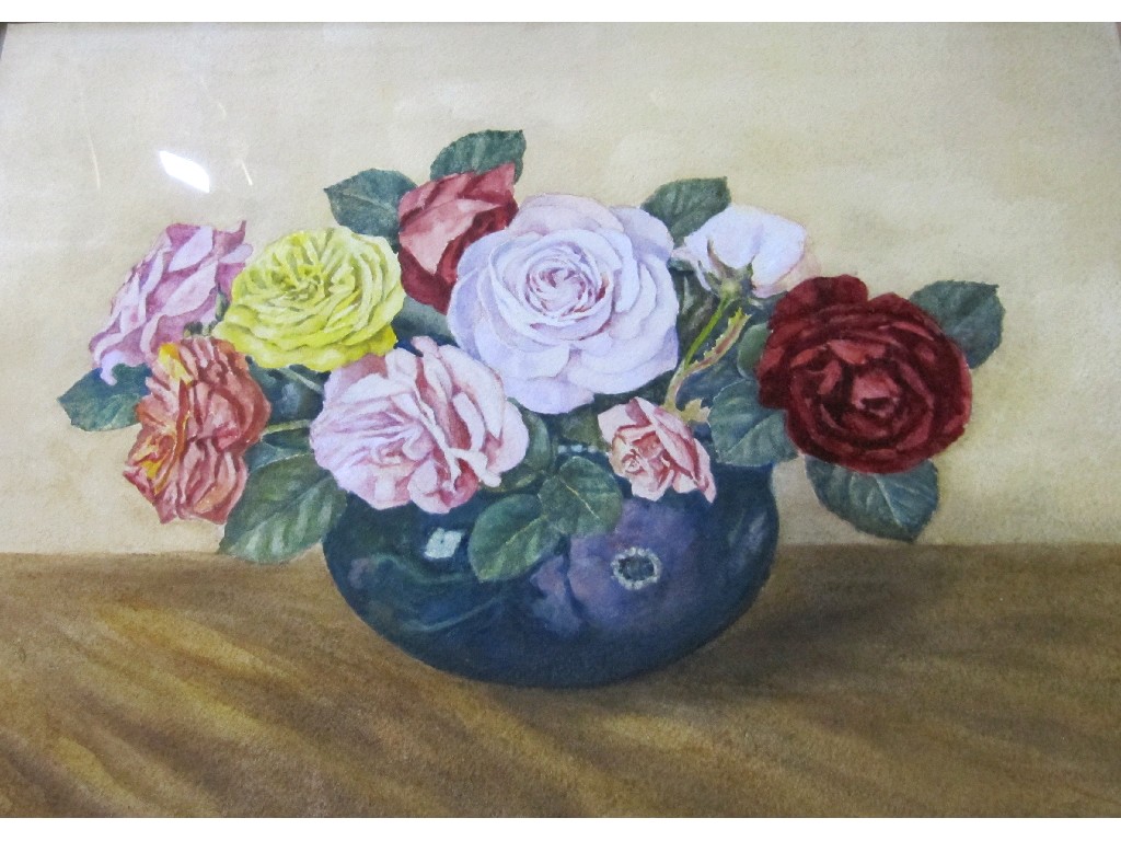 Appraisal: Watercolour 'Roses' unsigned