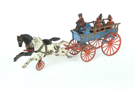 Appraisal: CAST IRON TOY ''FIRE PATROL'' WAGON American late th century