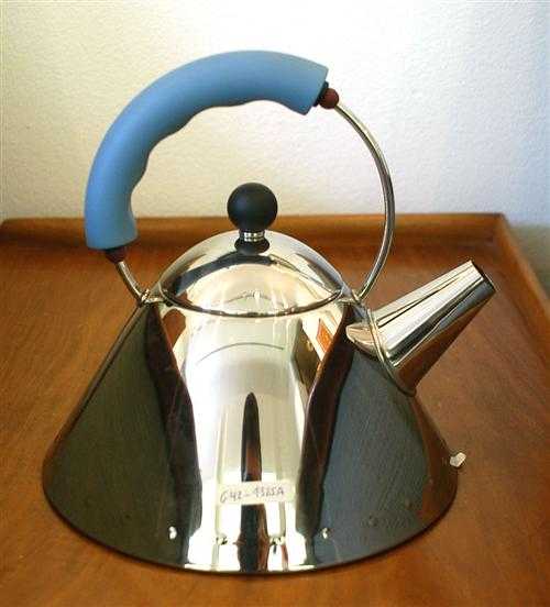 Appraisal: MICHAEL GRAVES KETTLE Italy Mod le design for Alessi Chromed