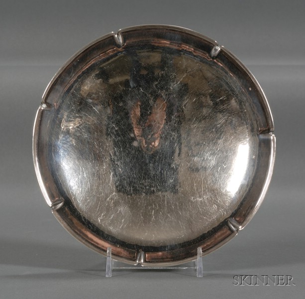 Appraisal: Joel Hewes Tray Sterling silver Pennsylvania early th century Circular