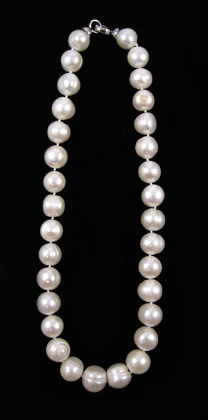 Appraisal: CHOKER BAROQUE PEARL NECKLACE measuring inches in length and strung