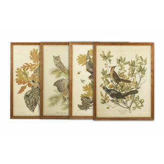 Appraisal: After John James Audubon Four Prints on Cloth Lot of