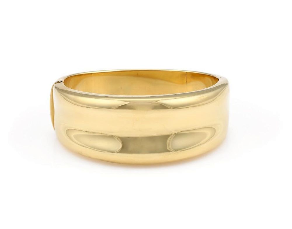 Appraisal: K Yellow Gold Contemporary Bangle Bracelet K Yellow Gold Contemporary