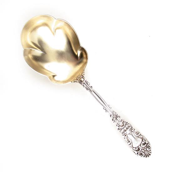 Appraisal: Dominick Haff sterling berry casserole serving spoon circa Renaissance pattern