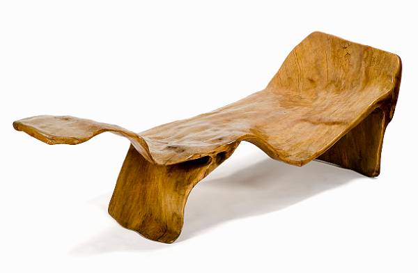 Appraisal: Burlwood Tree Root Bench Kalimantan Borneo Fashioned from a same