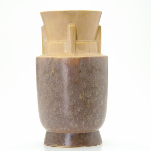 Appraisal: ROSEVILLE Futura vase with brown base the buttressed flaring neck